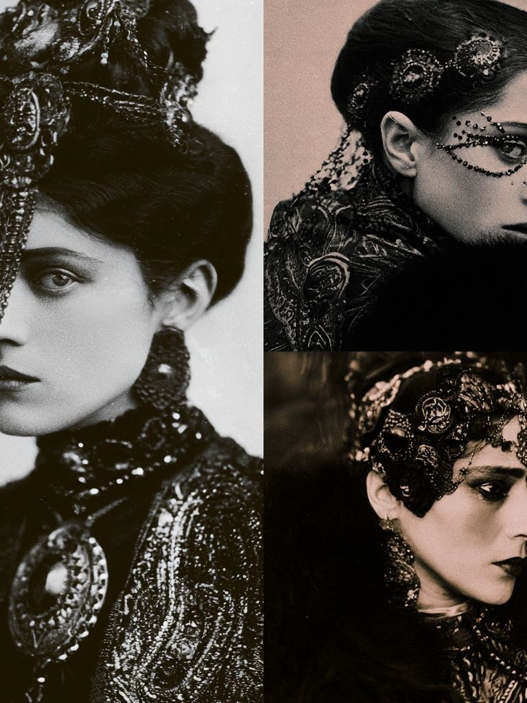 Gothic Fashion Portrait Poster. poster detail