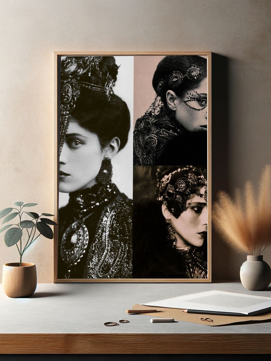 Gothic Fashion Portrait Poster. — room view 2