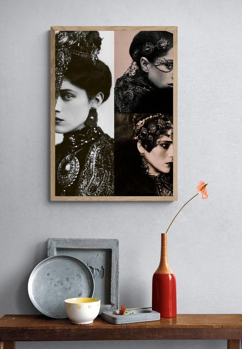 Gothic Fashion Portrait Poster. — room view 3
