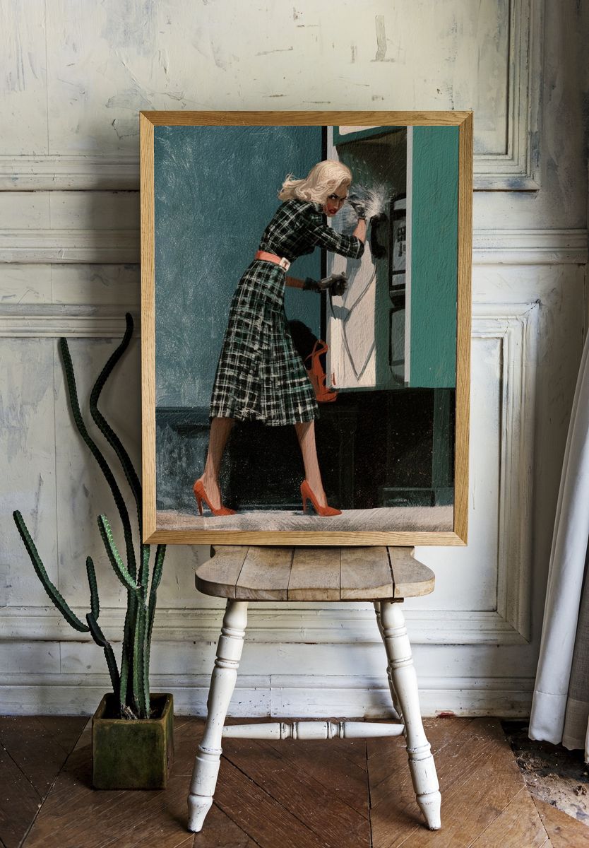 Retro Fashion Woman Poster. room preview