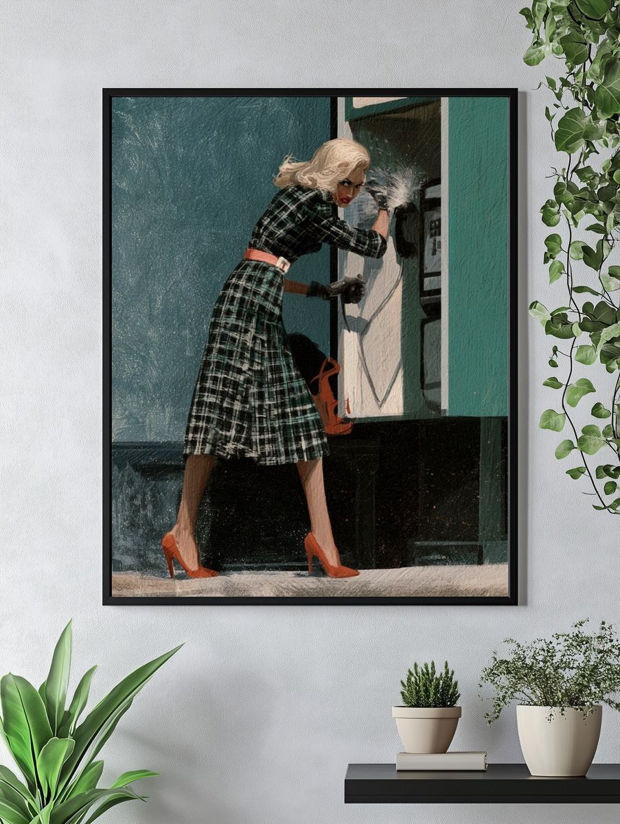 Retro Fashion Woman Poster. — room view 4
