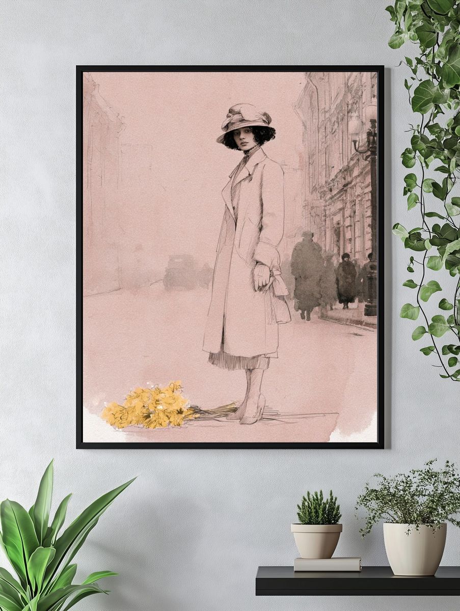 Paris Fashion Sketch Poster. — room view 4