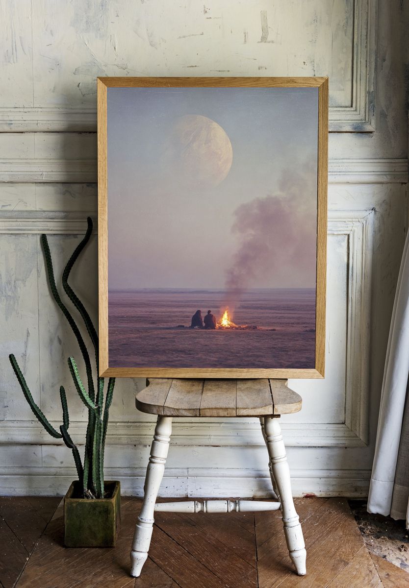Moonlit Campfire Dreamscape Poster room preview