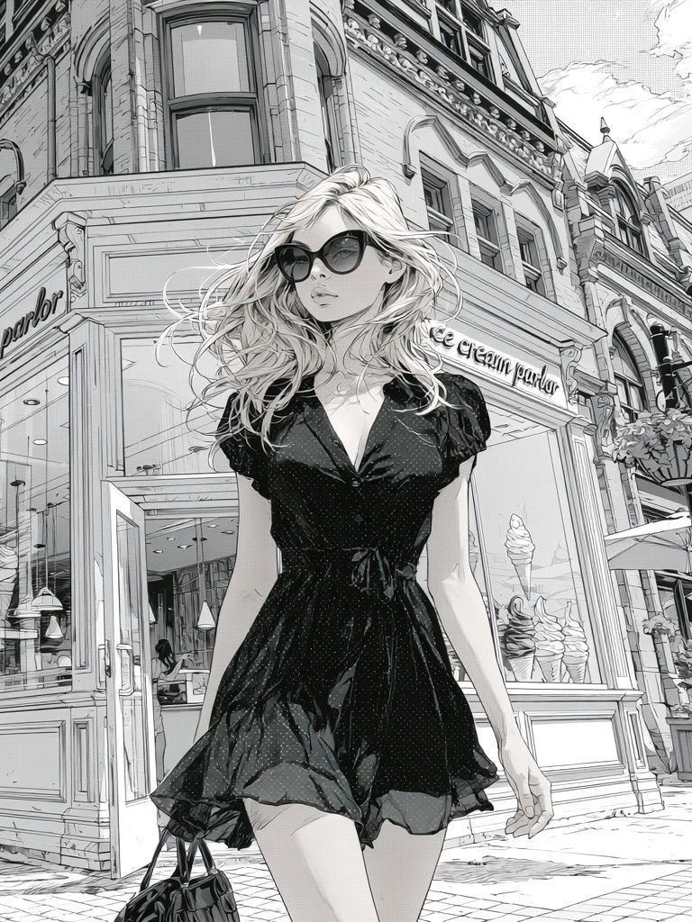 Fashion Street Scene Photography Poster. poster — photography art