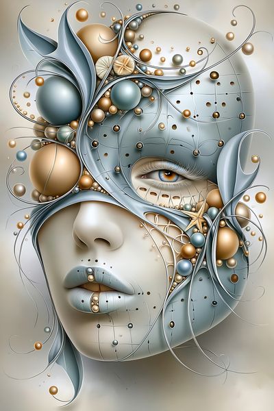 Surreal Abstract Face Poster.