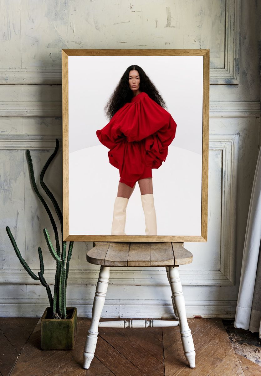 Red Fashion Editorial Poster. — room view 1
