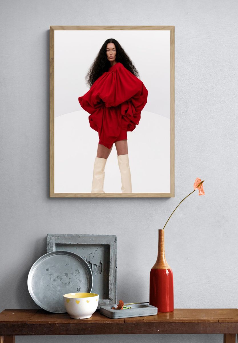 Red Fashion Editorial Poster. — room view 3