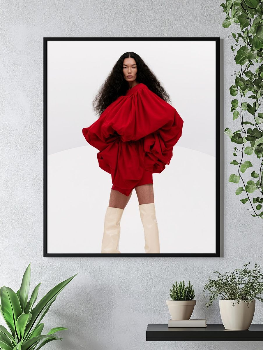 Red Fashion Editorial Poster. — room view 4