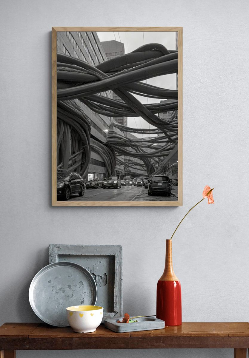 Surreal City Cable Street Print. — room view 3