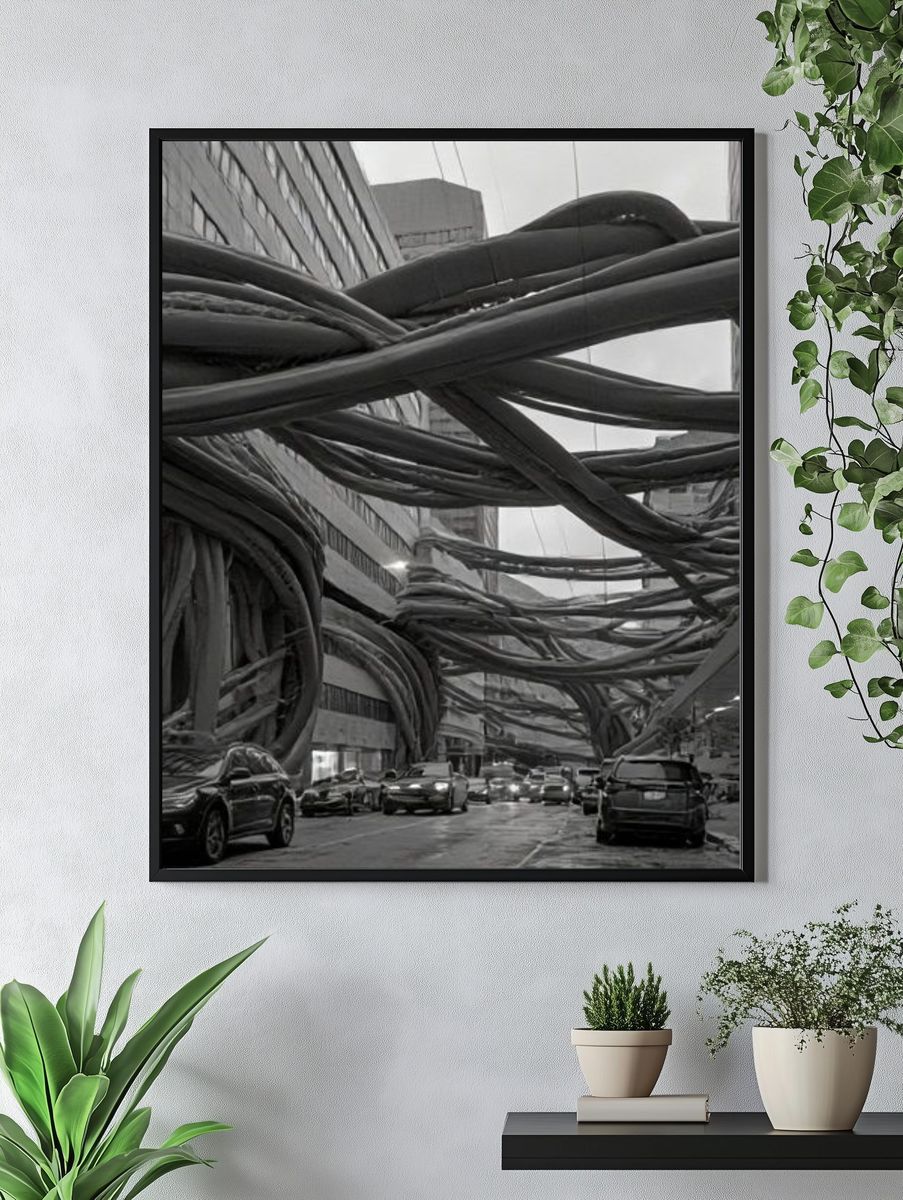 Surreal City Cable Street Print. — room view 4