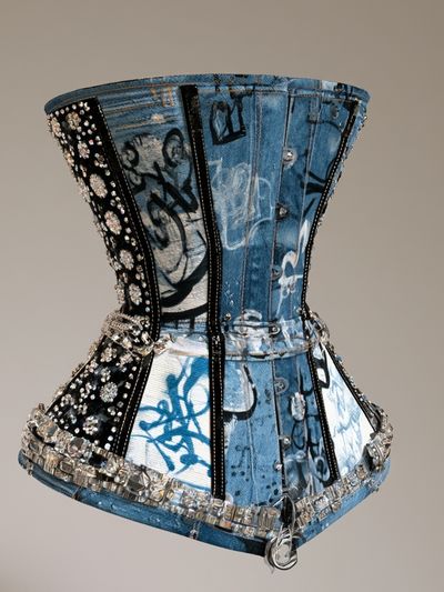Denim Corset Fashion Poster.