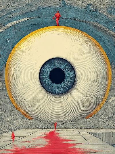 Surreal Eye Cityscape Poster. poster print