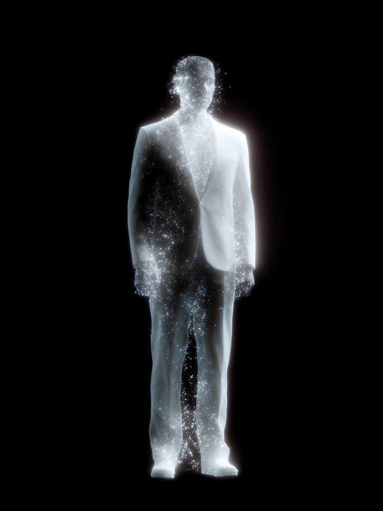Cosmic Man Silhouette Print. poster — fine-art art