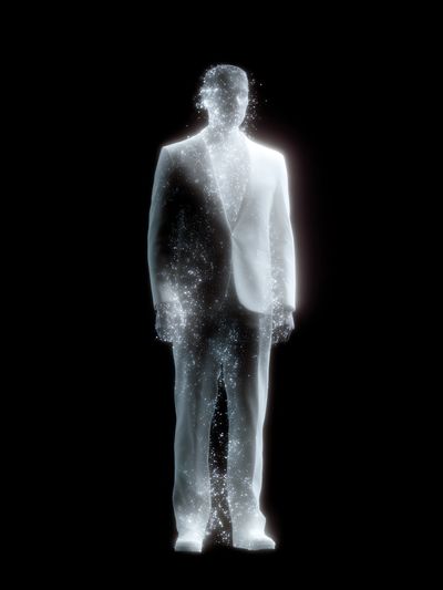 Cosmic Man Silhouette Print. poster print