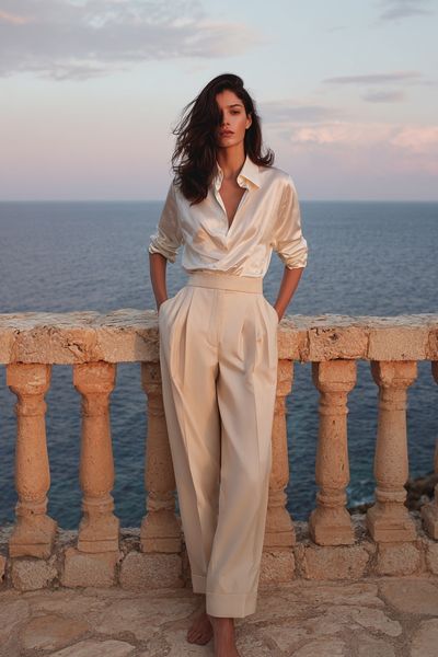 Seaside Fashion Portrait Poster. poster print