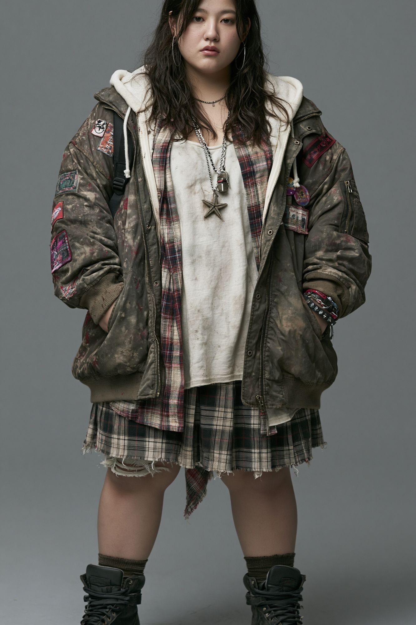 Grunge Fashion Portrait Poster. poster detail