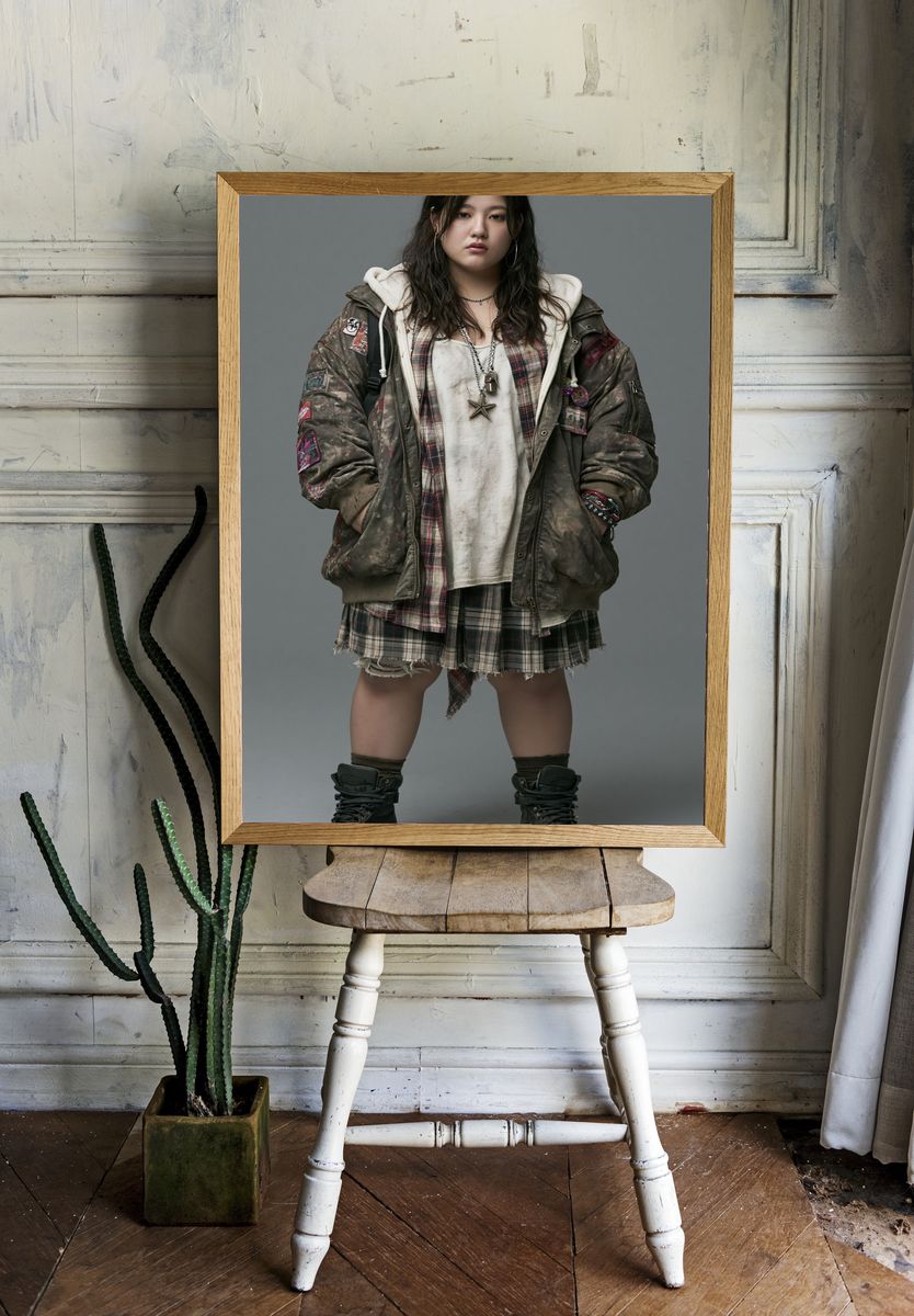 Grunge Fashion Portrait Poster. room preview
