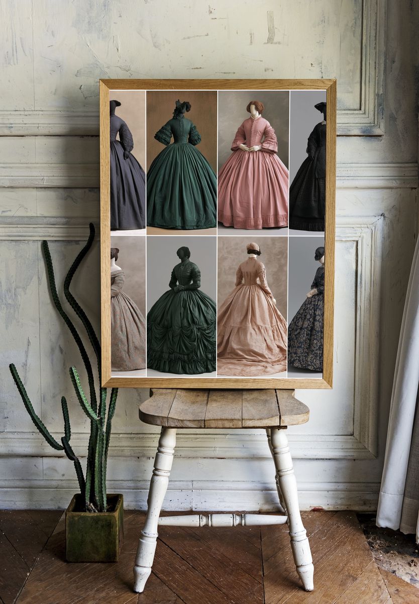Victorian Fashion Mannequins Poster. — room view 1