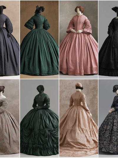 Victorian Fashion Mannequins Poster. poster