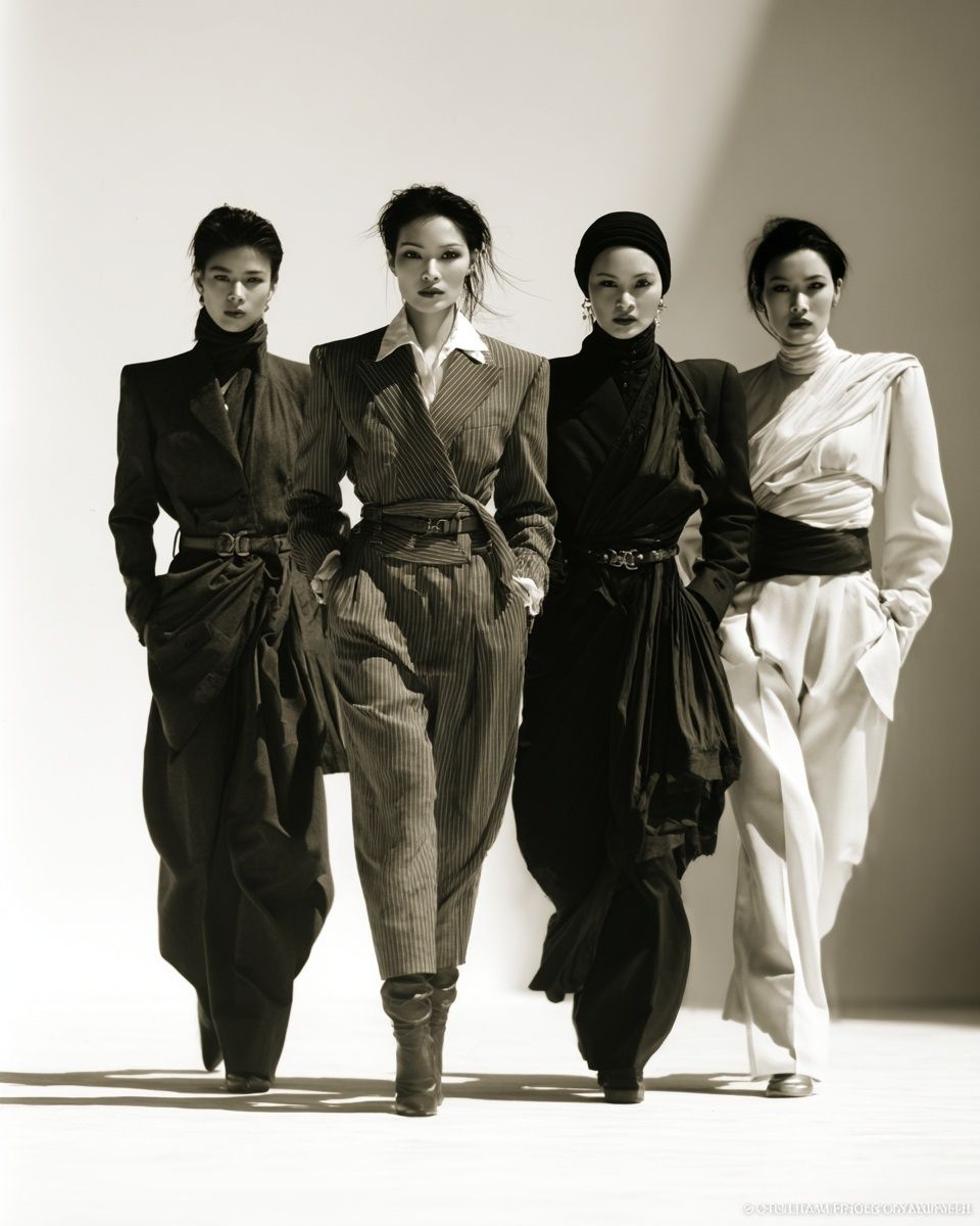 Editorial Fashion Quartet Poster. poster detail