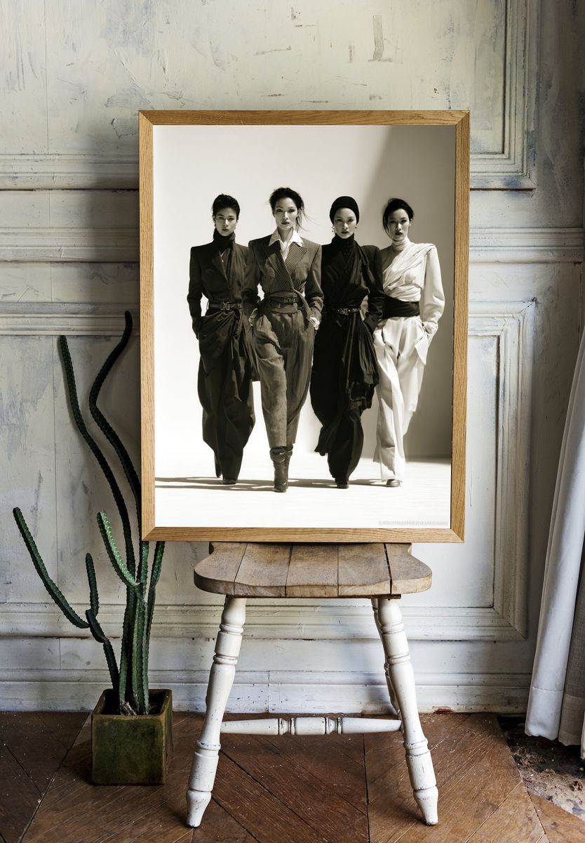 Editorial Fashion Quartet Poster. — room view 1