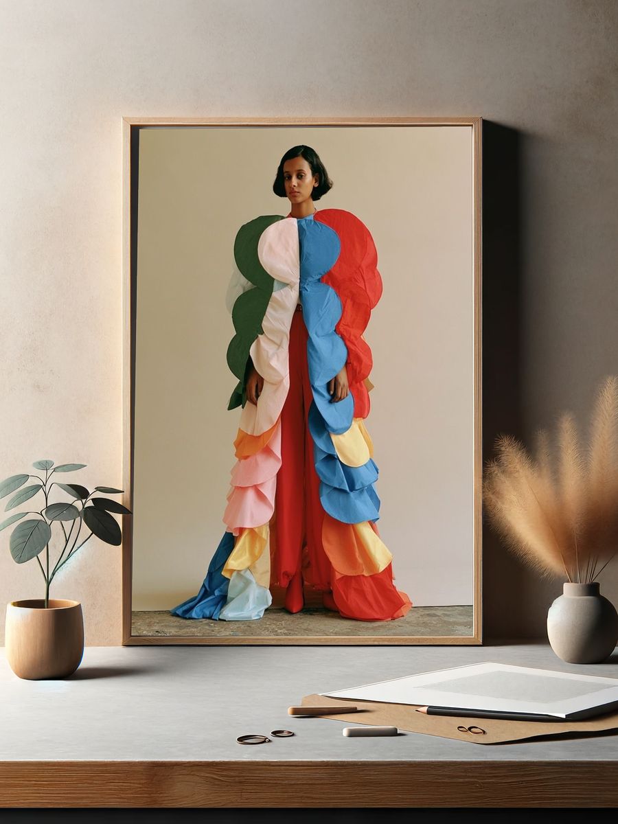 Colorful Fashion Portrait Poster. — room view 2