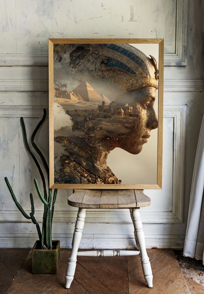 Egyptian Dreamscape Surrealism Print room preview