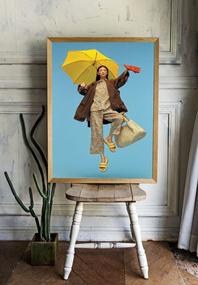 Fashion Umbrella Portrait Poster. — room view 1
