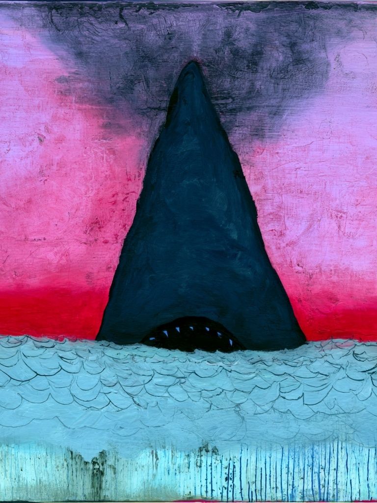 Shark Fin Surrealism Print. poster detail