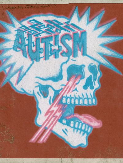 Autism Skull Graffiti Poster. poster