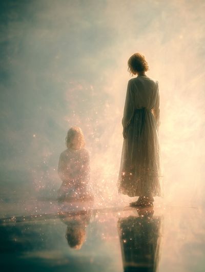 Dreamlike Figures Surrealism Print. poster print