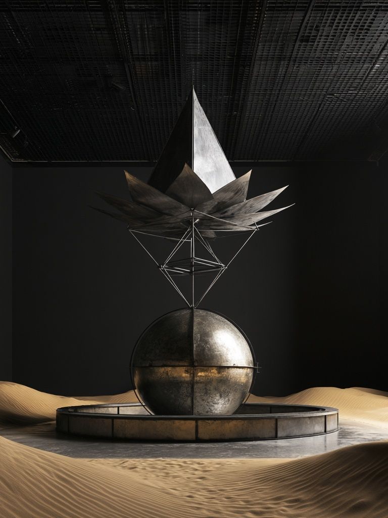 Surreal Desert Sculpture Print. poster detail