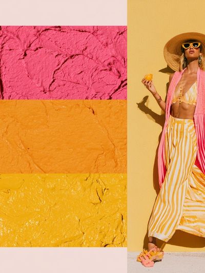 Sunlit Fashion Collage Poster. poster