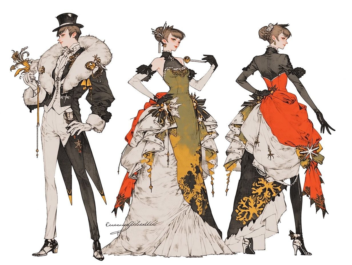 Avant-Garde Fashion Illustration Poster. poster detail