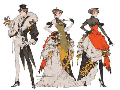 Avant-Garde Fashion Illustration Poster. poster