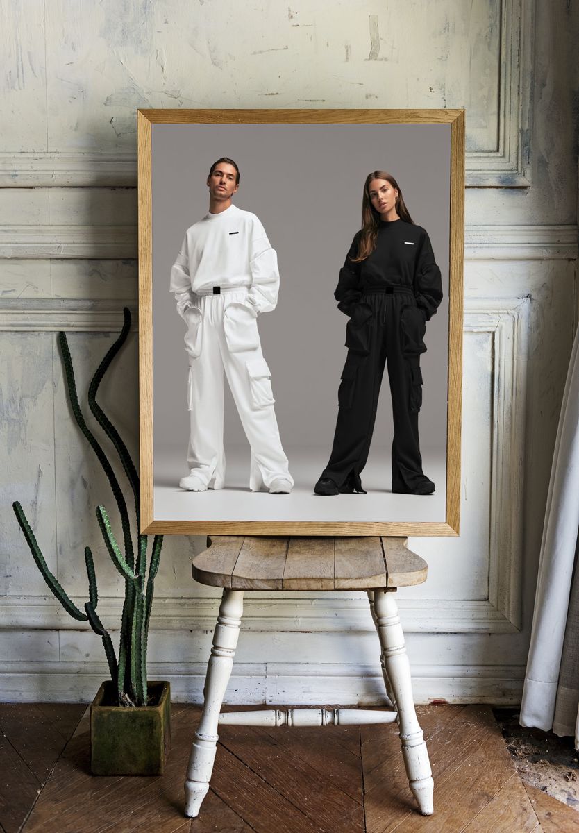 Minimalist Fashion Duo Photography Poster. room preview