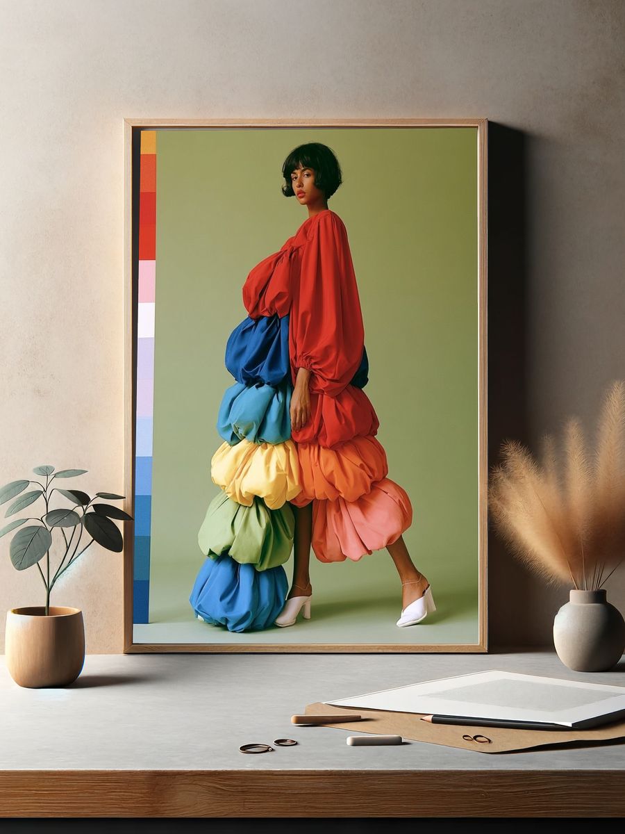 Colorful Fashion Portrait Poster. — room view 2