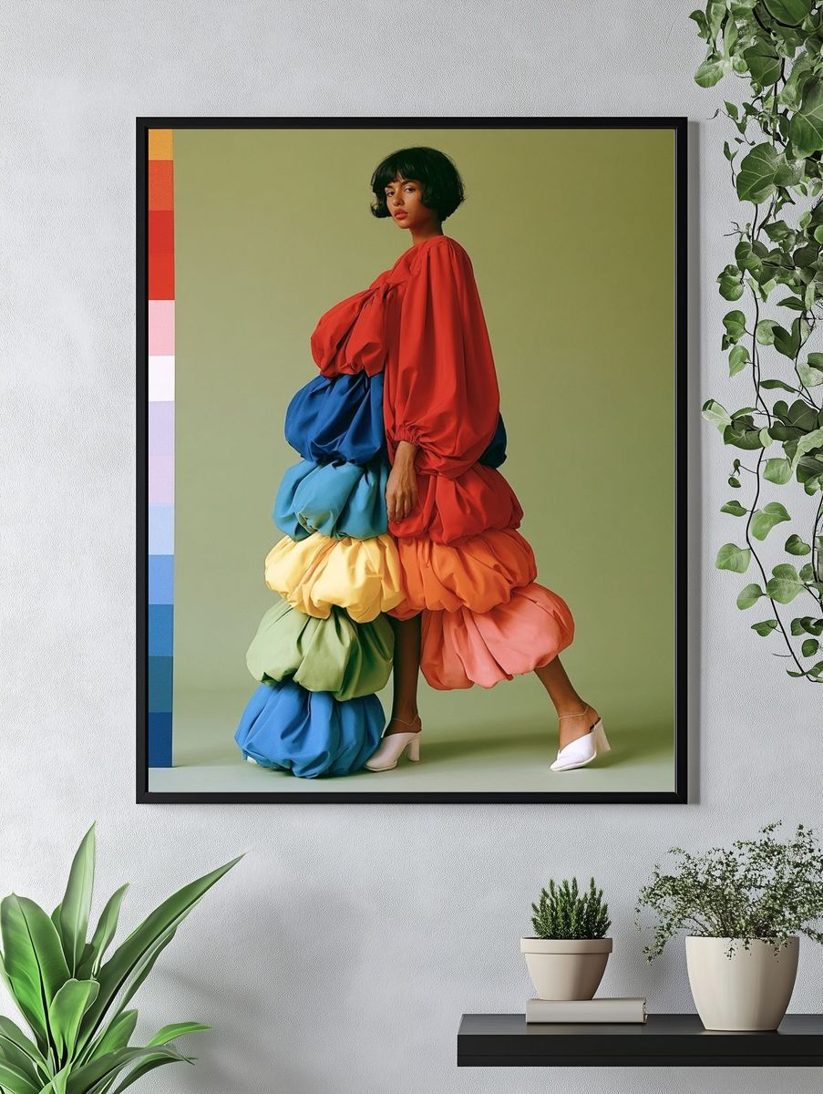 Colorful Fashion Portrait Poster. — room view 4