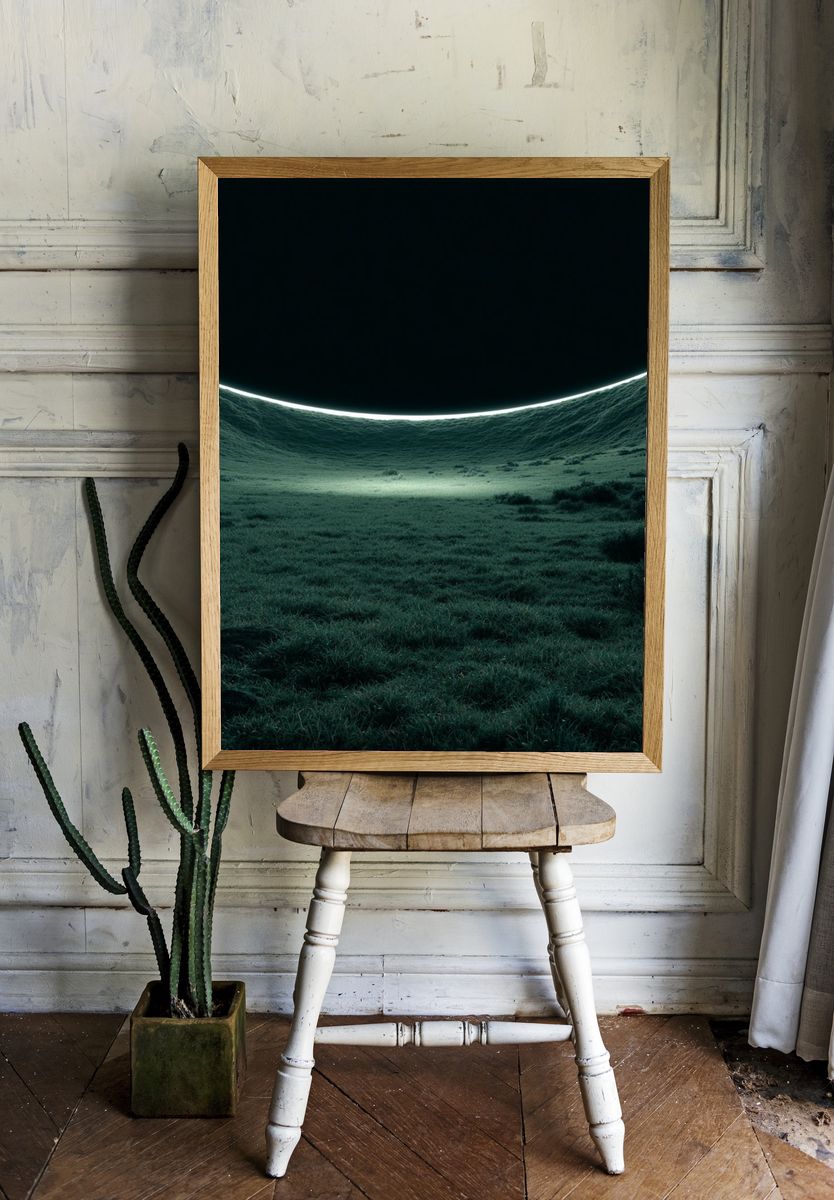 Eclipse Meadow — Surreal Print. — room view 1