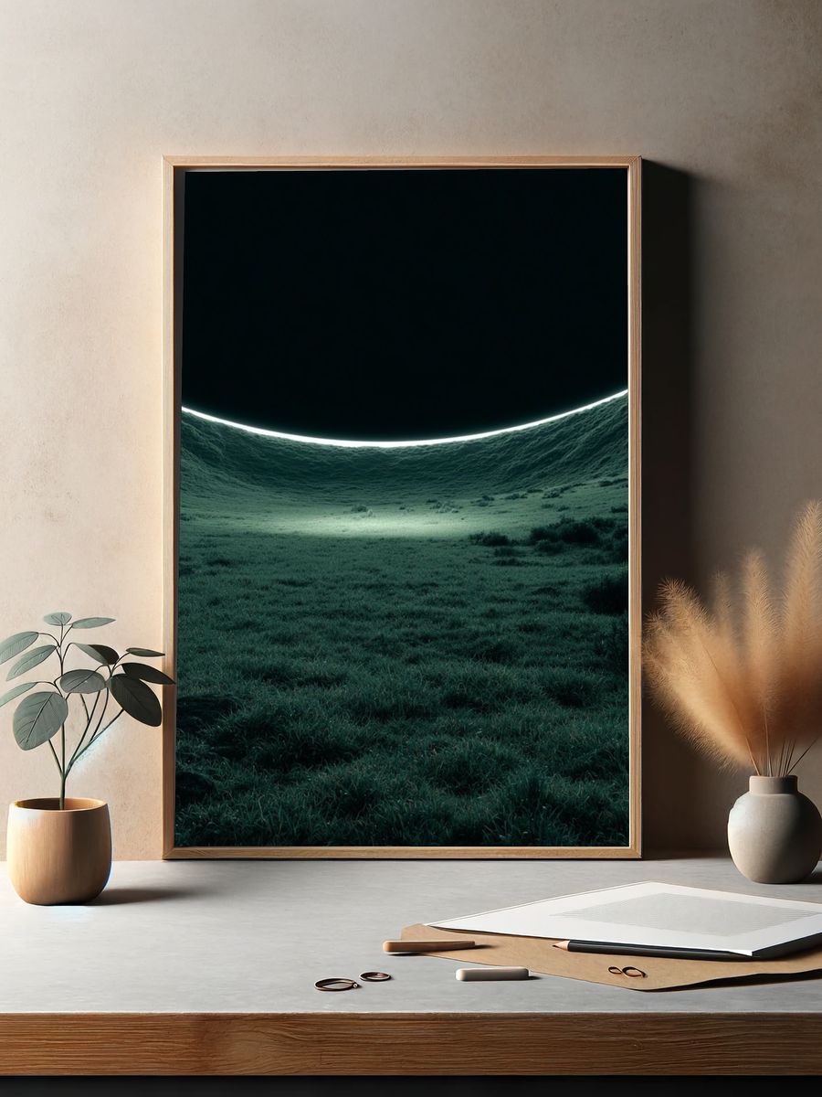Eclipse Meadow — Surreal Print. — room view 2