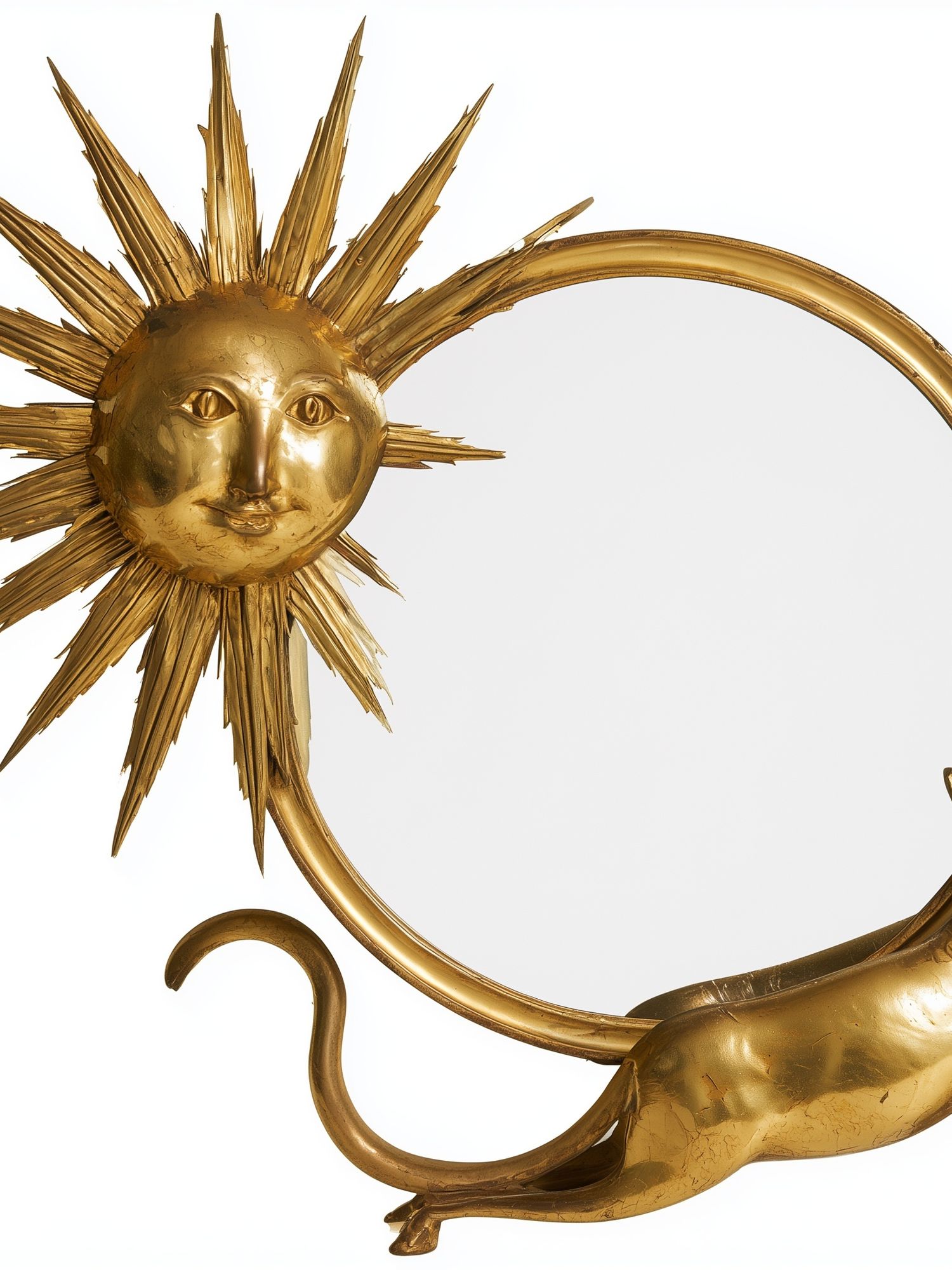 Golden Sun and Cat Surreal Print. poster — fine-art art