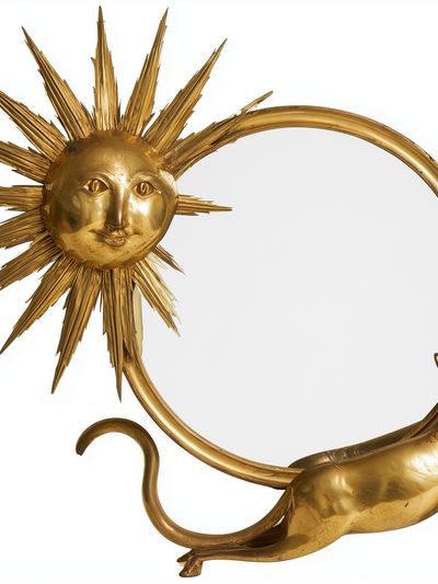 Golden Sun and Cat Surreal Print.