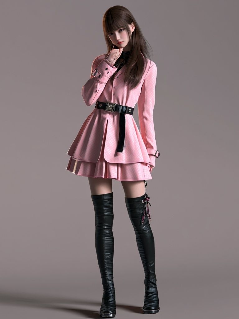 Pink Fashion Portrait Poster. poster — fashion art