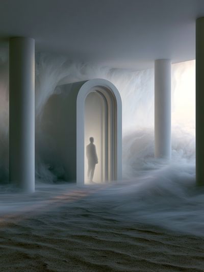 Dreamlike Archway Surrealism Print. poster