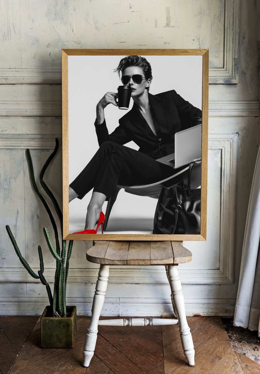 Fashion Editorial Portrait Poster. — room view 1