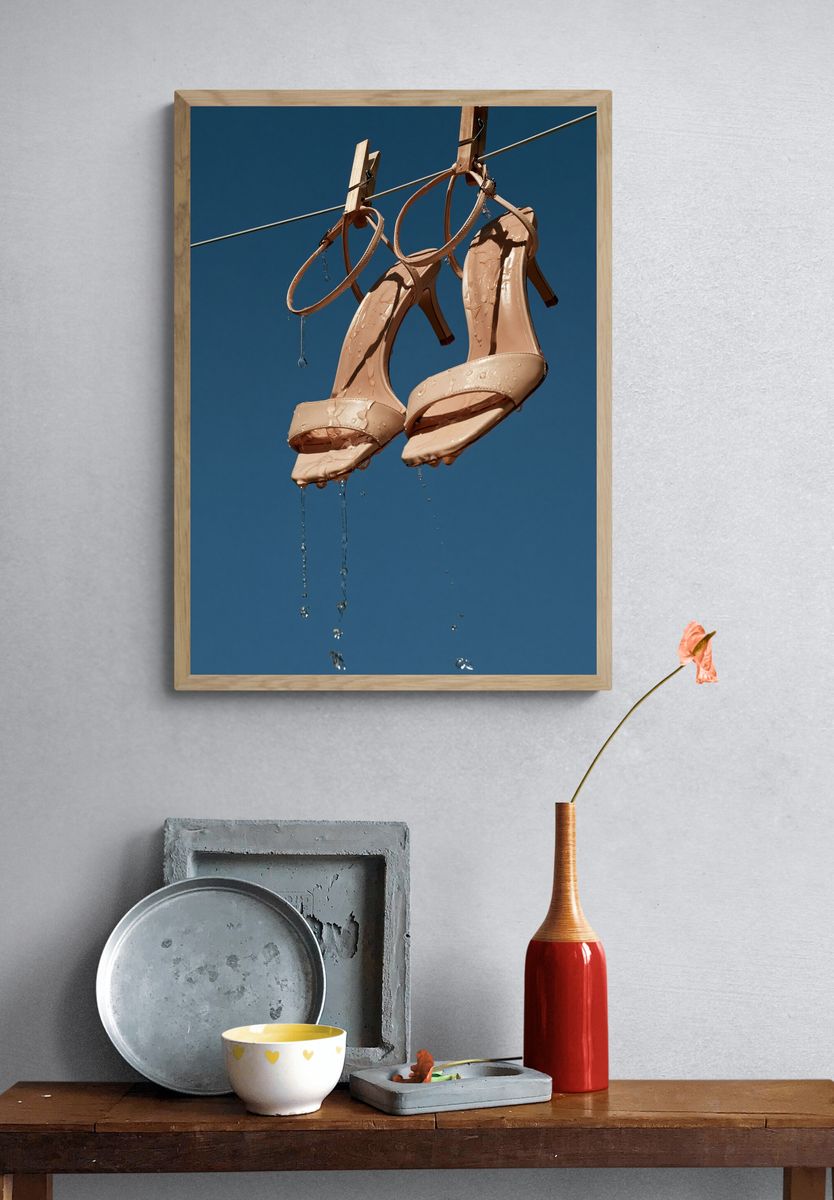 Wet Nude Heels Photography Poster. — room view 3
