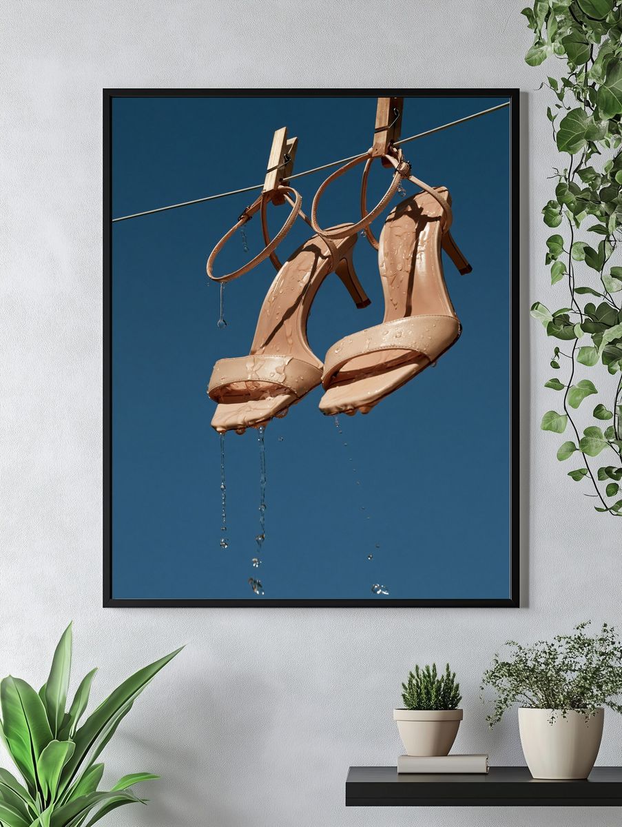 Wet Nude Heels Photography Poster. — room view 4