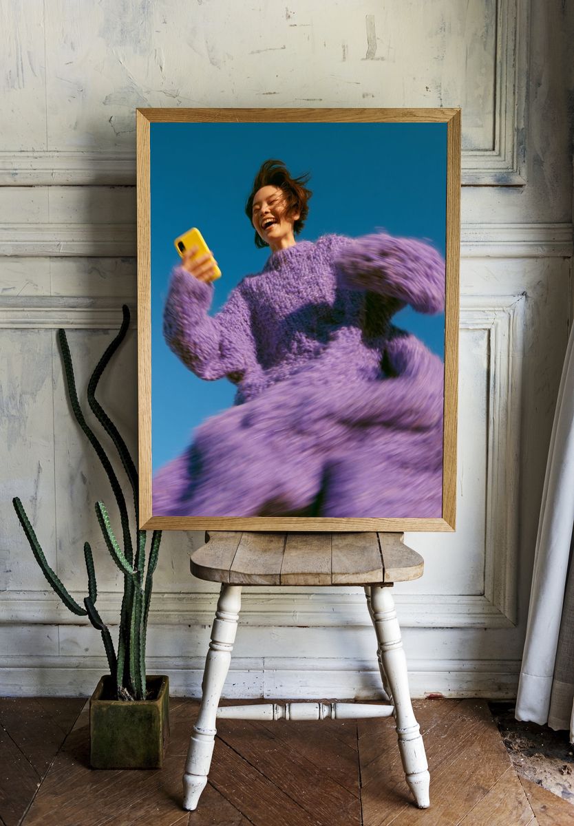 Joyful Fashion Portrait Poster. room preview