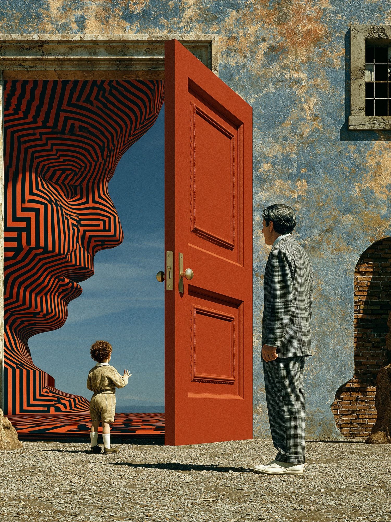 Surreal Doorway Illusion Print. poster detail