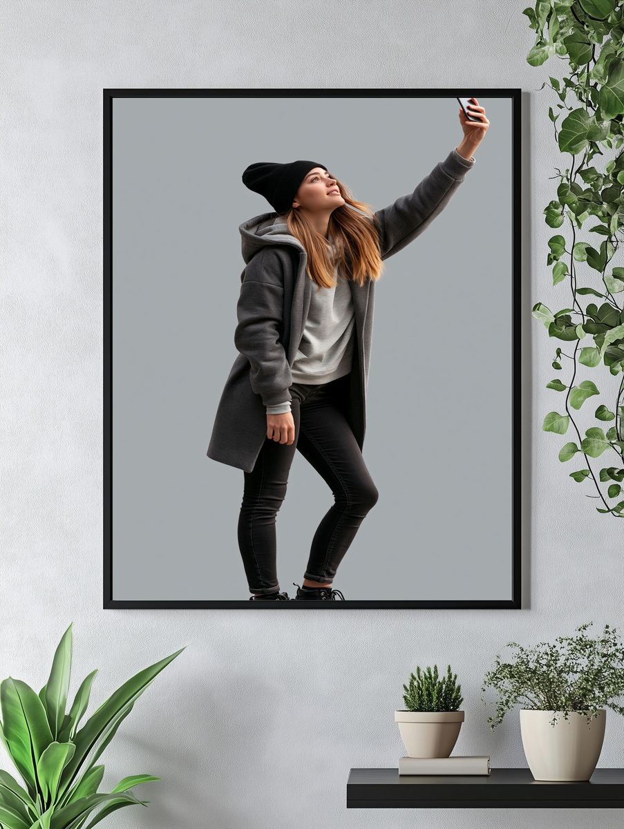 Selfie Fashion Portrait Poster. — room view 4